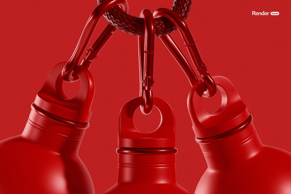 Sport Water Bottle Mockup Set, a Packaging Mockup by Renderteam (Photo 12 of 12)