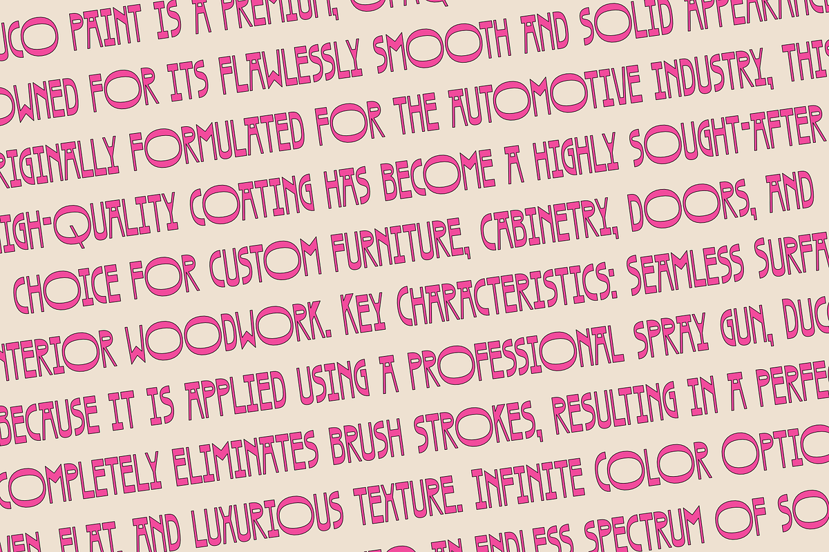 Redecore – Art Deco Font Family, a Sans Serif Font by Griyo Type (Photo 4 of 12)