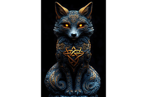 Mystical Celtic Fox - Intricate