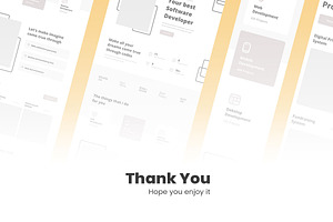 Software Developer Wireframe Website