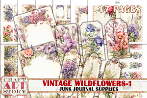 Wildflowers Junk Journal Supplies