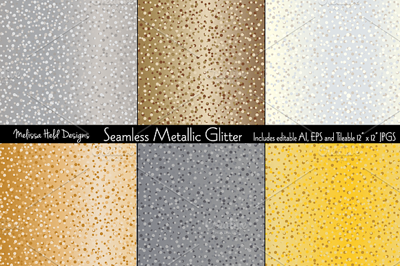 Seamless Metallic Glitter preview 7