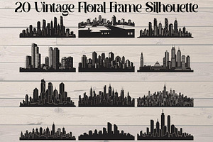 City Skyline Silhouette Bundle, an Object Graphic by Creativeshirt