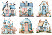 Whimsical Spring House Clipart, an Illustration by Black Bird Studio (Thumbnail 3 of 7)