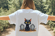 Spooky halloween black cat, an Illustration by CrexoraLab (Thumbnail 5 of 5)