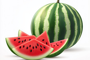 Juicy Watermelon Slices and Whole Fr, a Food & Drink Photo by Pixeness Studio