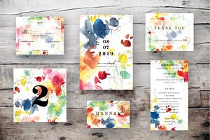 Autumn wedding card set