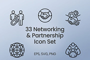 33 Networking Partnership Icons, an Outline Icon by adenpinkstore (Thumbnail 1 of 14)