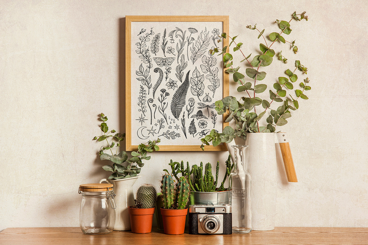 Green After Rain Botanical Set, an Object Illustration by Ink Stories (Photo 4 of 13)