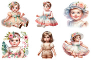 Summer Cute Baby Girl Clipart Bundle, a Graphic by CitraGraphics (Thumbnail 4 of 4)