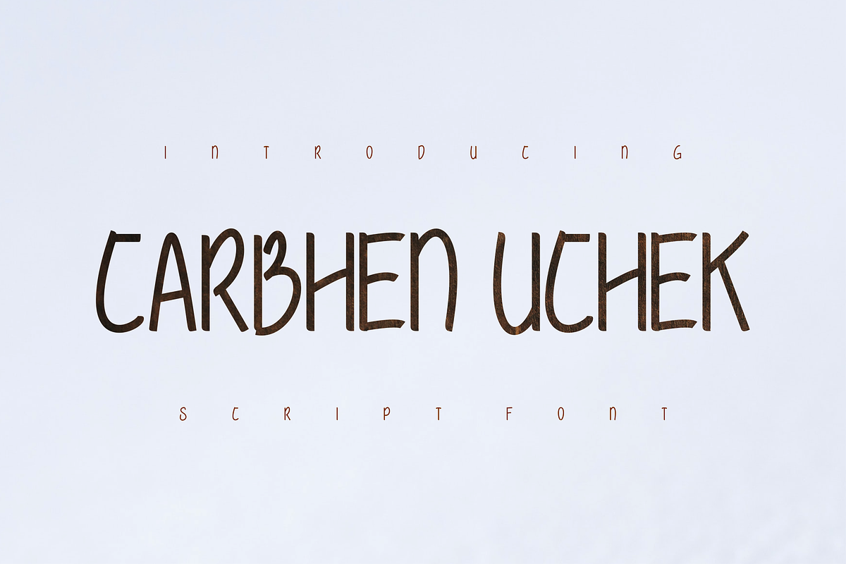 Carbhen Uchek Font, a Script Font by ponuppo (Photo 1 of 5)