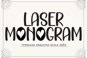 Laser Monogram Script Font