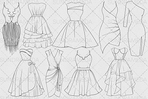 Fashion Dresses Stamp Photoshop