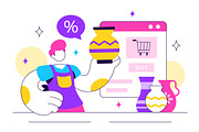 10 Marketplace For Handmade Goods, a Person Illustration by denayunebgt (Thumbnail 4 of 4)