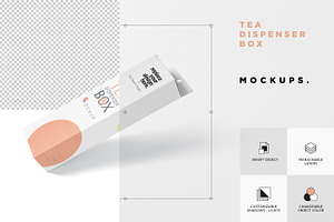 Tea Dispenser Box Mockup