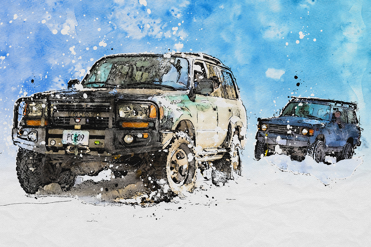Watercolor Sketch Art, an Action Add-On by Mint Actions (Photo 9 of 12)