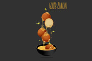 Gulab Jamun. Vector illustration, a Food Illustration by AKOMIX (Thumbnail 1 of 2)