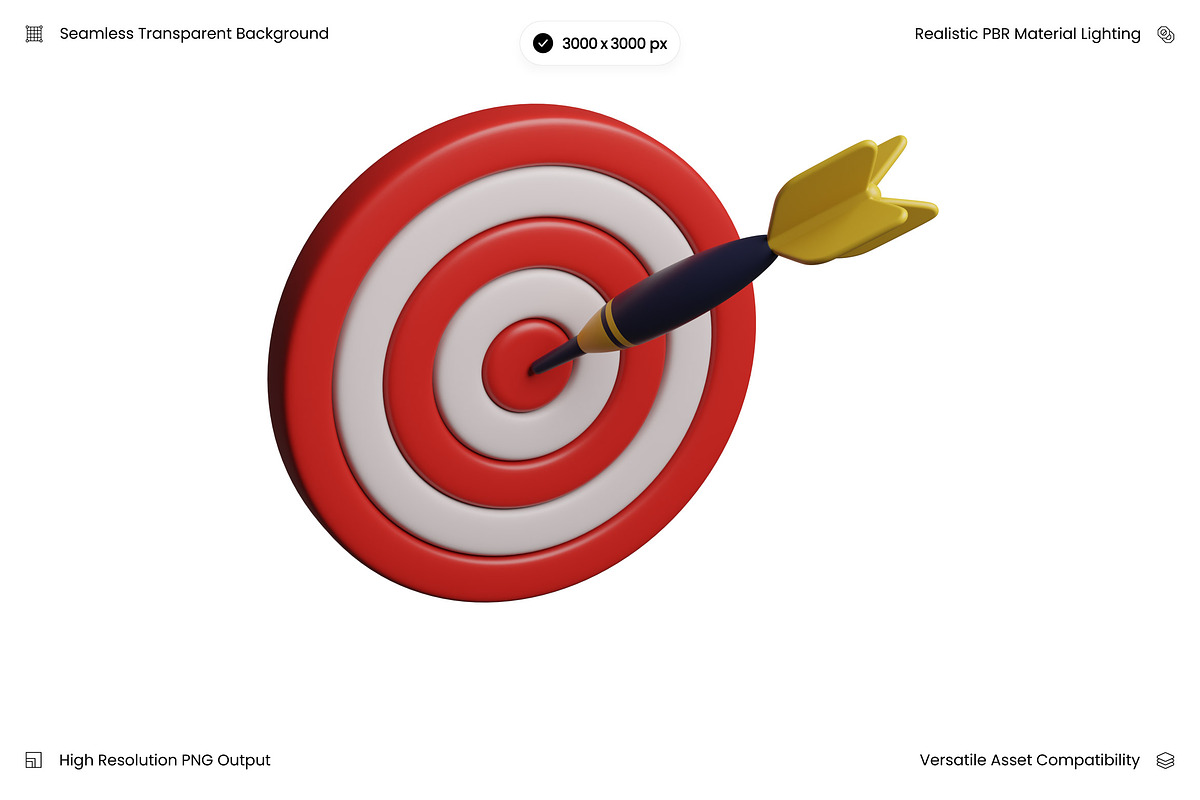 Dart Target with Bullseye 3D, an Object 3D Model by Wencory (Photo 1 of 2)