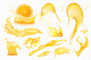 Realistic juice flowing. 3d oil, a Food Illustration by Stock-Smart-Start