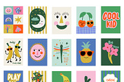 Happy Wall Vibrant Nursery Art Print, a Background Graphic by Essentially Nomadic (Thumbnail 10 of 10)