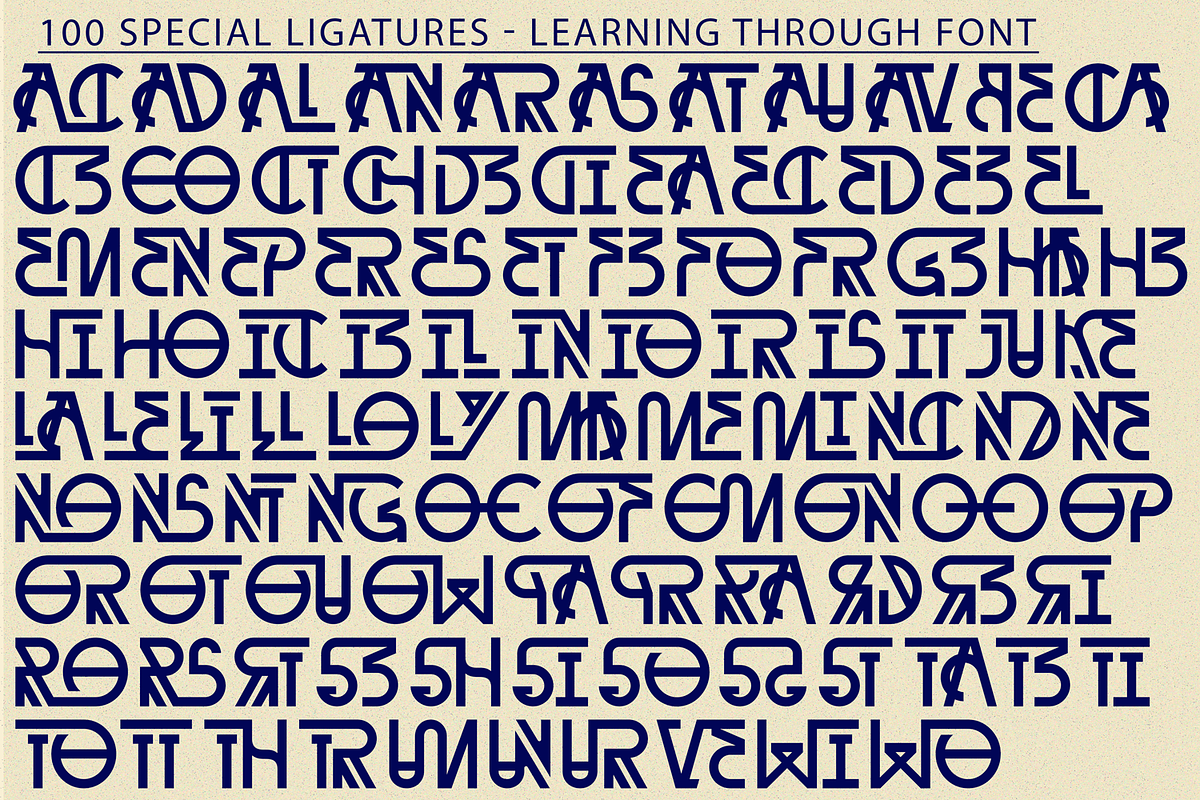 Learning Through - Art Deco Font, a Sans Serif Font by 177Studio (Photo 8 of 8)