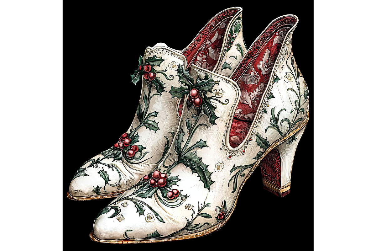 Christmas Shoes Clipart PDF, an Illustration by Memories By Lea (Photo 6 of 7)