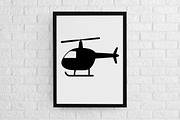 Helicopter Silhouette SVG, a Transportation Illustration by newminddesign (Thumbnail 2 of 4)