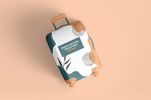 Travel Suitcase Trolley Bag Mockups