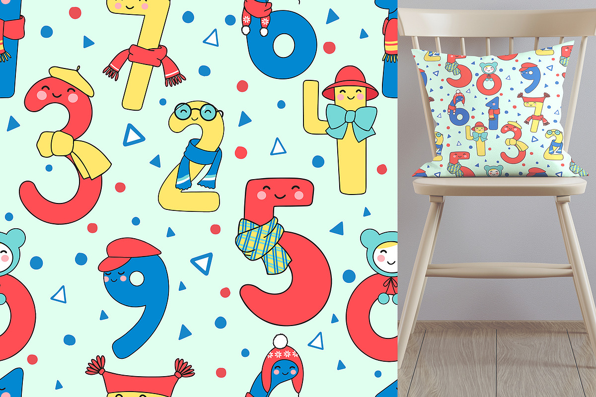Cute funny numbers from 0 to 9