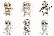 Minimalist Halloween Mummy Clipart, an Illustration by OK Design (Thumbnail 2 of 5)
