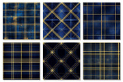 Royal Blue Gold Holiday Tartan Paper, a Texture Graphic by Dream Creation (Thumbnail 3 of 5)