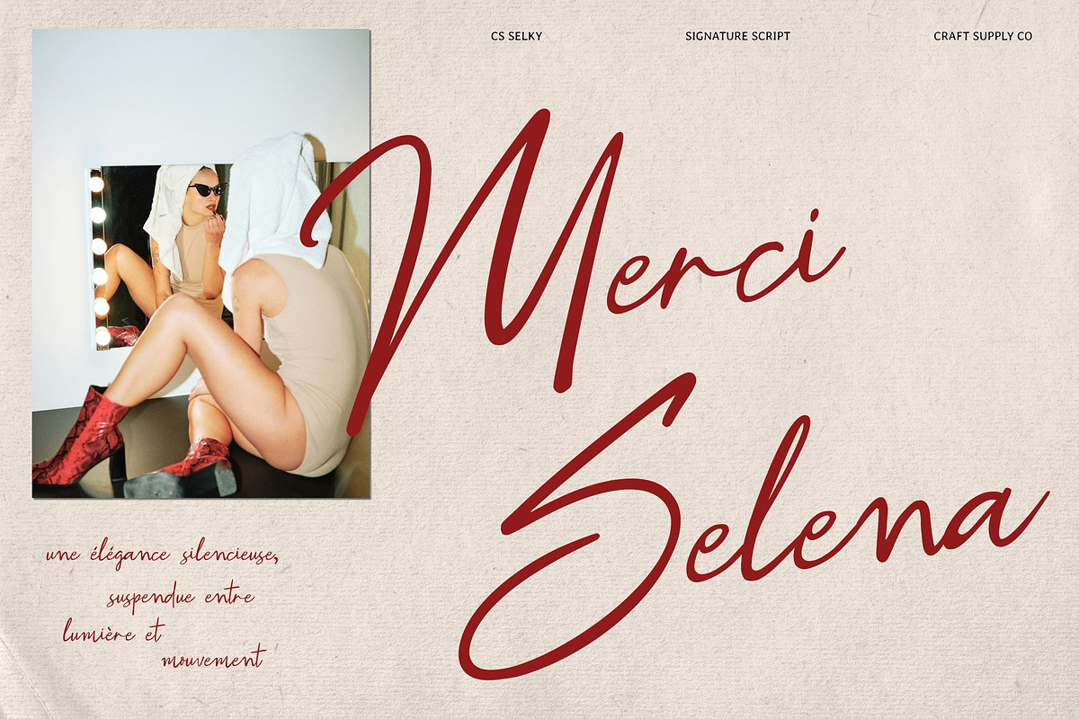 CS Selky - Signature Script Font, a Script Font by Craft Supply Co. (Photo 6 of 8)