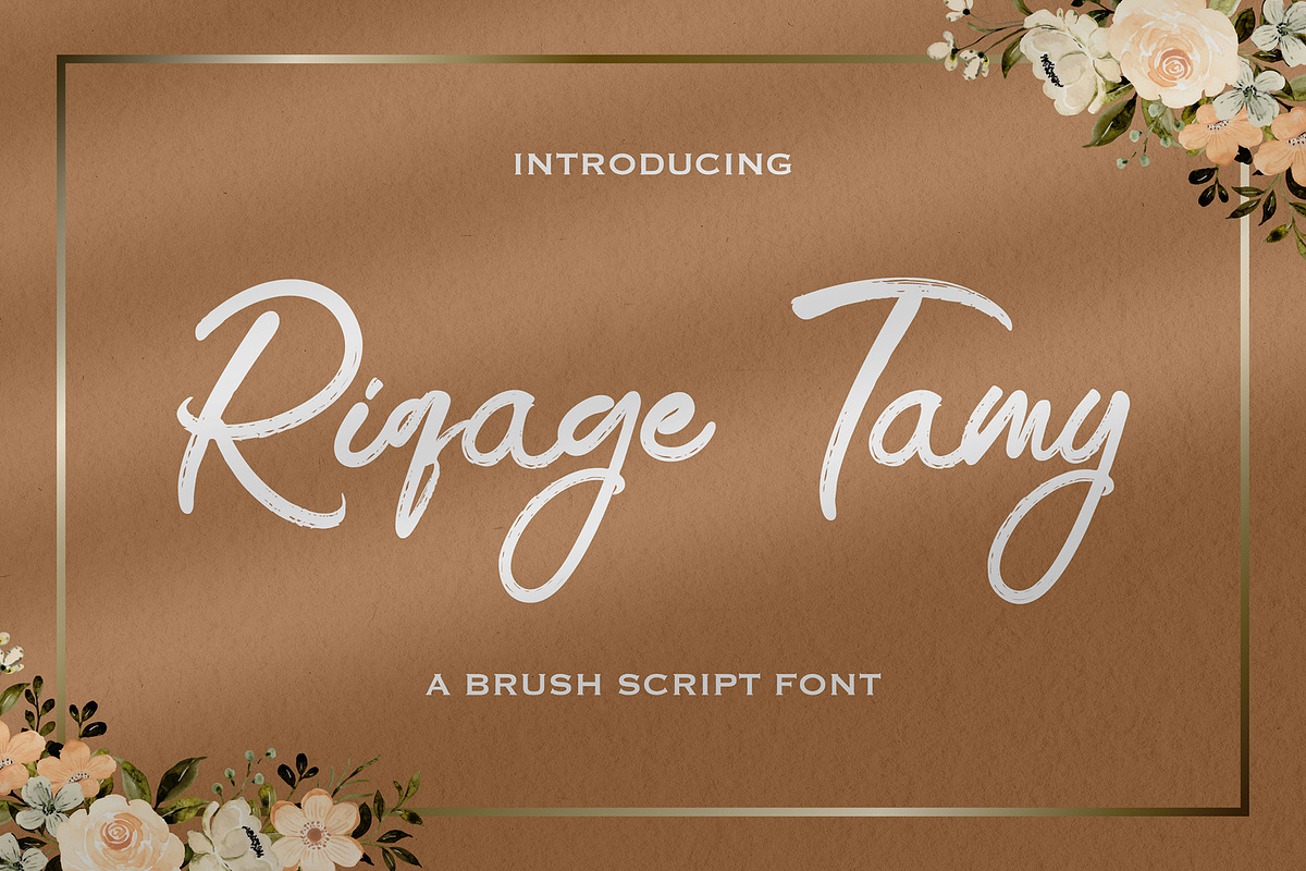 Riqage Tamy - Brush Script Font, a Script Font by fluffstudio (Photo 6 of 9)