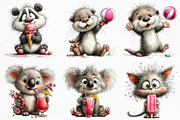 Whimsical Summer Baby Animals Clipar, an Illustration by Craft Nest (Thumbnail 4 of 12)