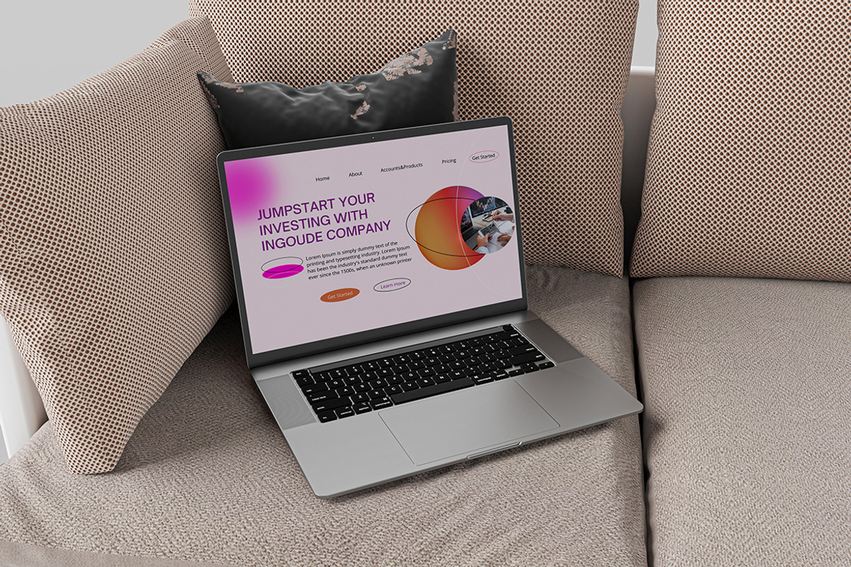 Laptop Sofa Mockups, a Household Mockup by Creative_A23 (Photo 2 of 4)