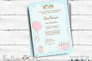 Bunny birthday party invitation, an Invitation Template by ThePaperOwl (Thumbnail 2 of 3)
