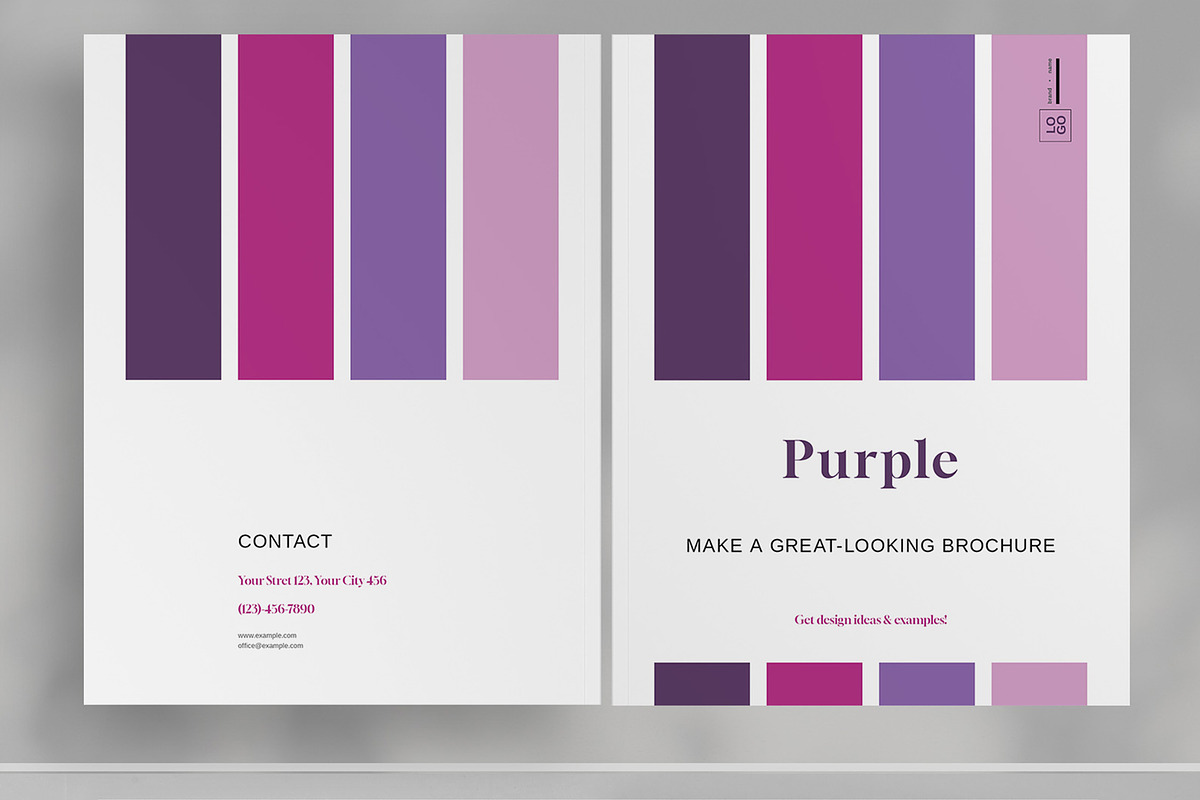 Purple Studio Brochure Template, a Brochure Template by Boris Cupac (Photo 2 of 7)