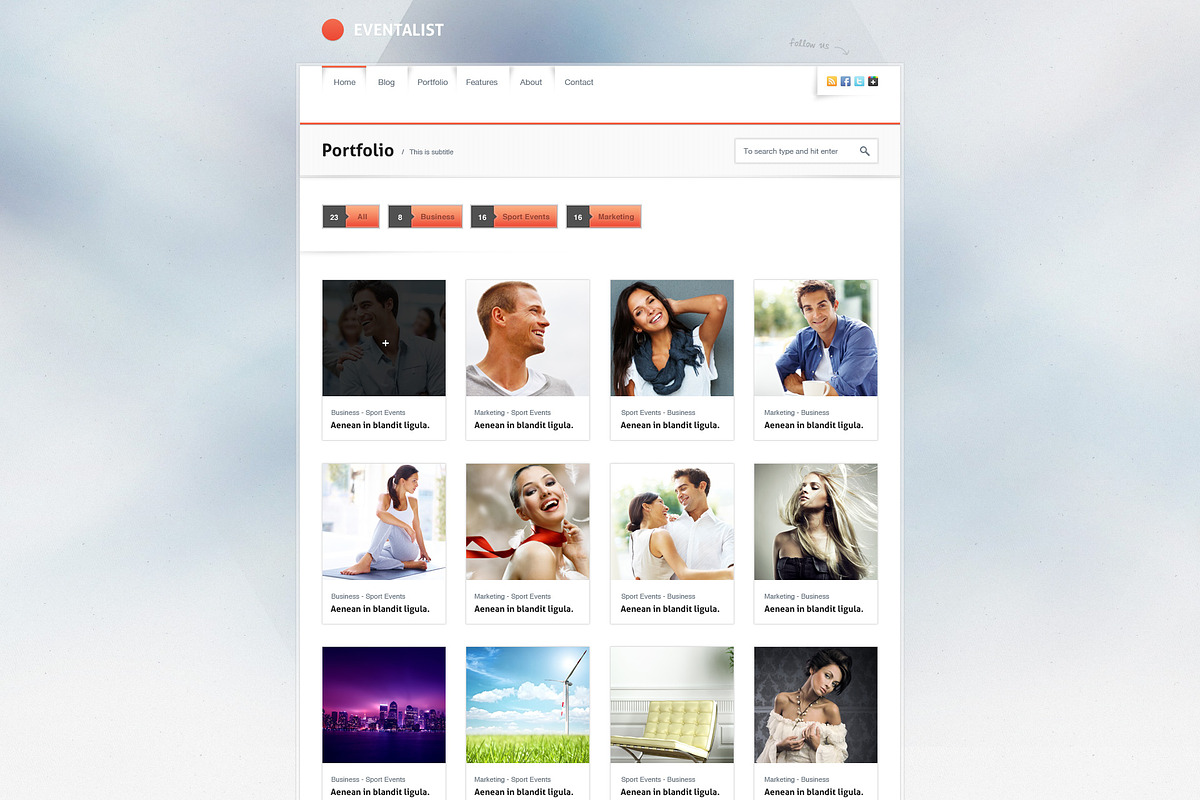 Eventalist PSD Template, a Websites & App Template by cssmania (Photo 2 of 5)