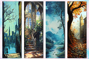 Watercolor Scene Painting Bookmark, an Illustration by Canvas Craft (Thumbnail 3 of 3)