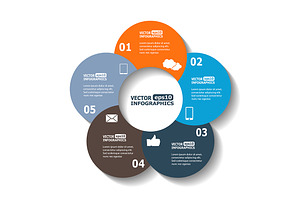 Modern circle infographics