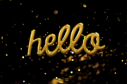Golden type photoshop style, a Layer Style Add-On by Pretty Please Lara (Thumbnail 1 of 2)