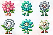Flowers mascot sublimation clipart, an Illustration by RobertsArt (Thumbnail 3 of 7)