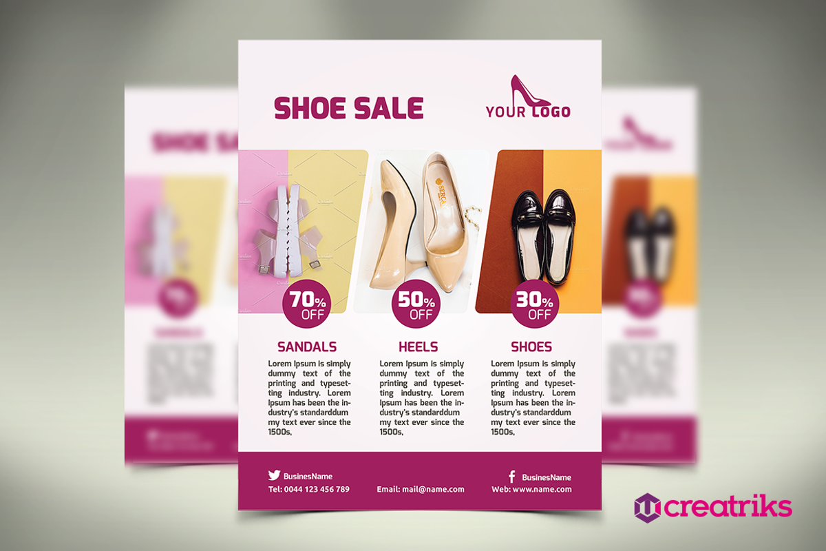 Women Shoes Flyer, a Flyer Template by Creatricks