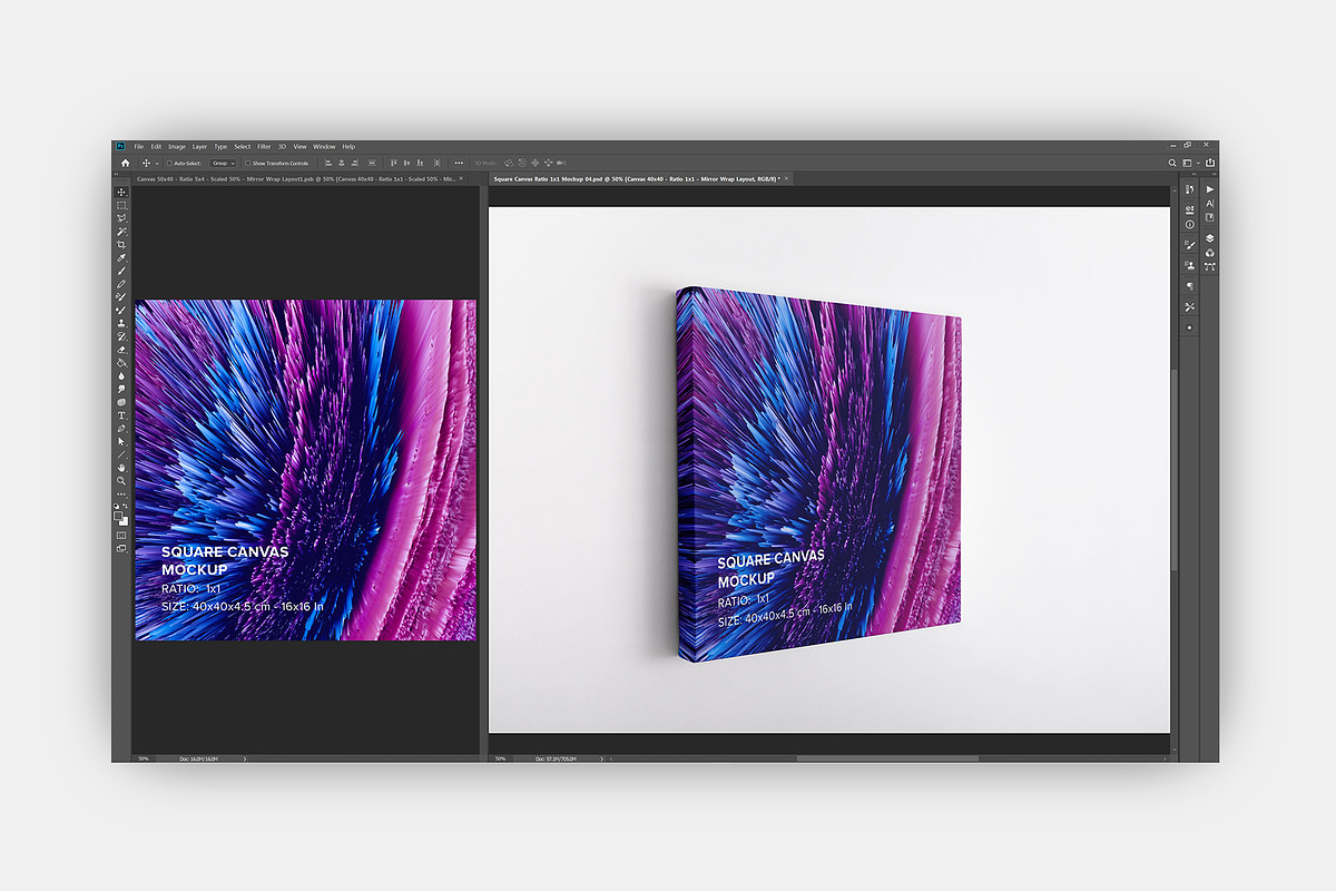 Square Canvas Ratio 1x1 Mockup 04, a Print Template by Mockups by ...