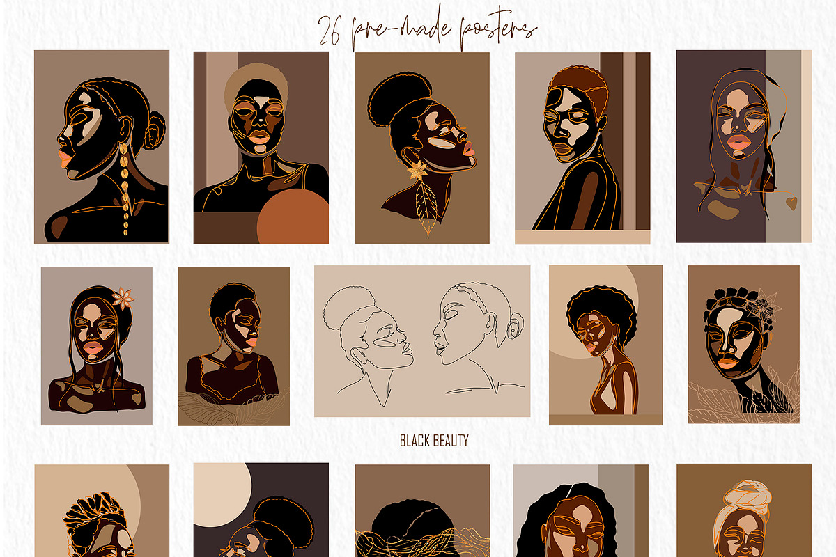 LINE ART COLLECTION DARK SKIN BEAUTY, a Food Illustration by ArtOLB (Photo 3 of 11)