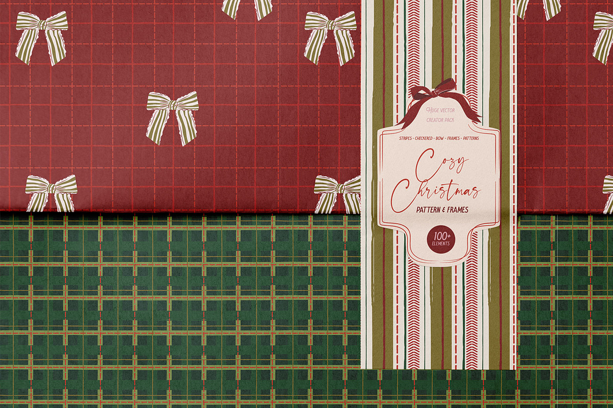 100+ Cozy Christmas Patterns & Frame, a Pattern Graphic by Mio Buono (Photo 6 of 16)