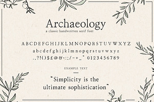 Archaeology Serif Font