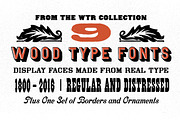 Wood Type Font Bundle, a Font by Wood Type Revival (Thumbnail 1 of 3)