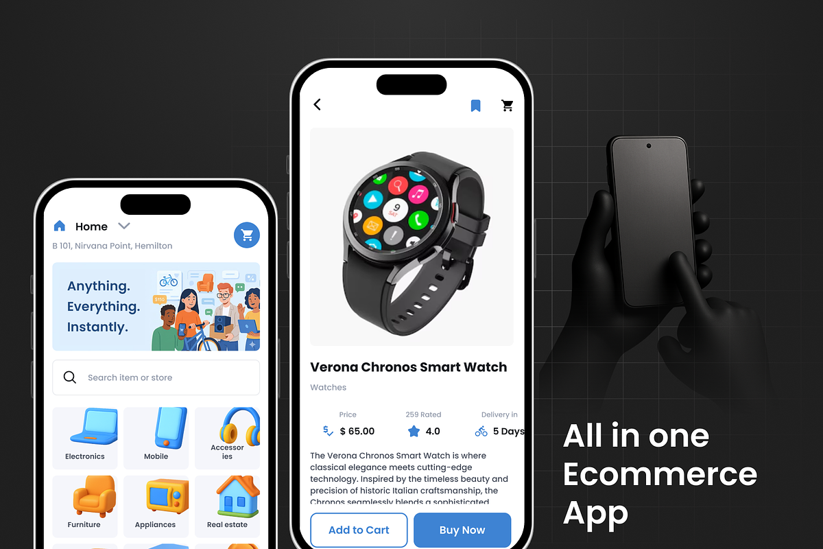 2 Apps | eCommerce App | DeliShop, an UI Kit Template by Opus LabWorks (Photo 6 of 10)