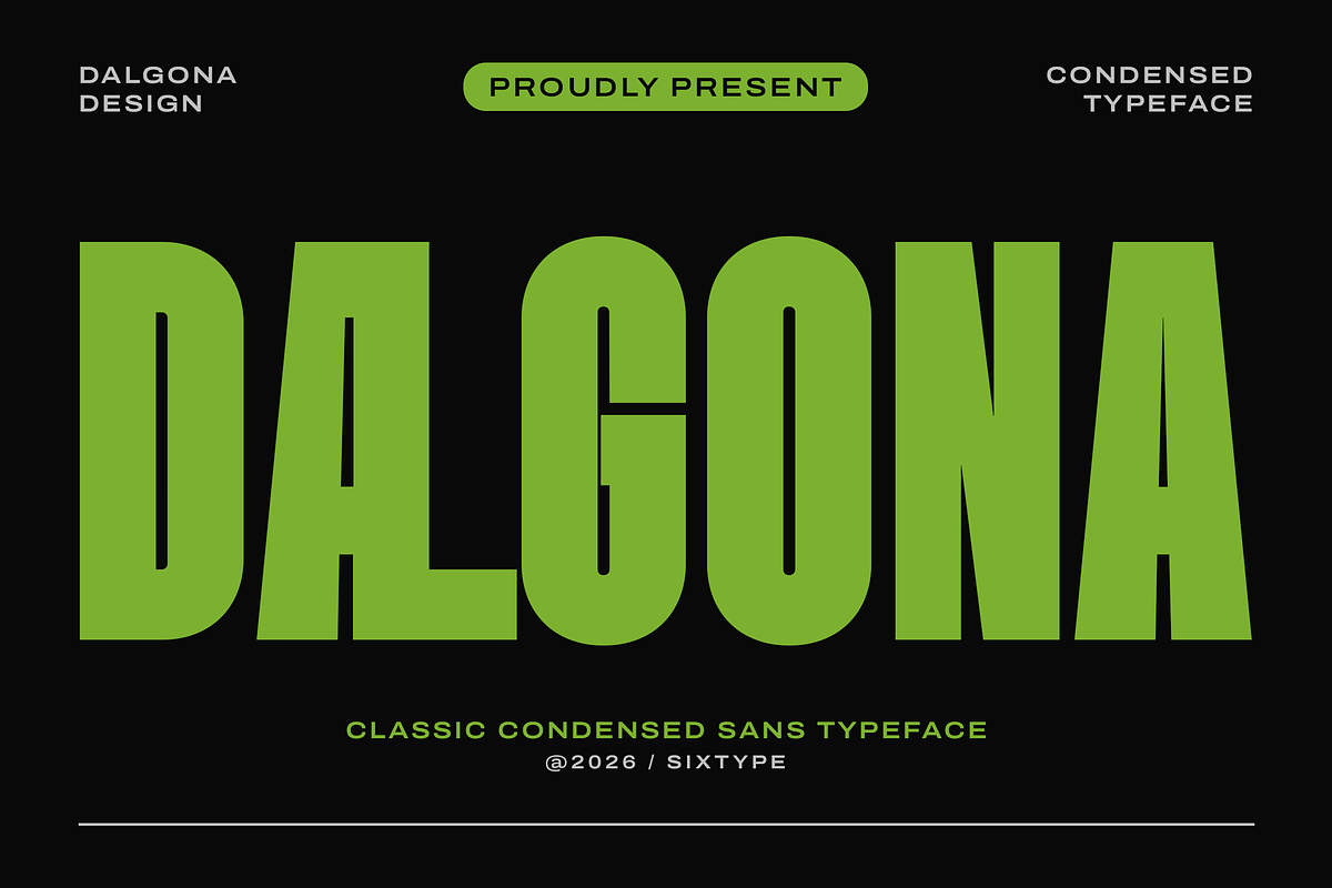 Dalgona Classic Condensed, a Sans Serif Font by Portocraft (Photo 1 of 10)